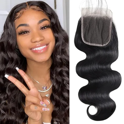 Vista 20 de DMKEEP Extensiones de cabello humano ondulado con cierre, 12, 14, 16+10 pulgadas, 100% cabello virgen brasileño sin procesar, 3 paquetes con cierre