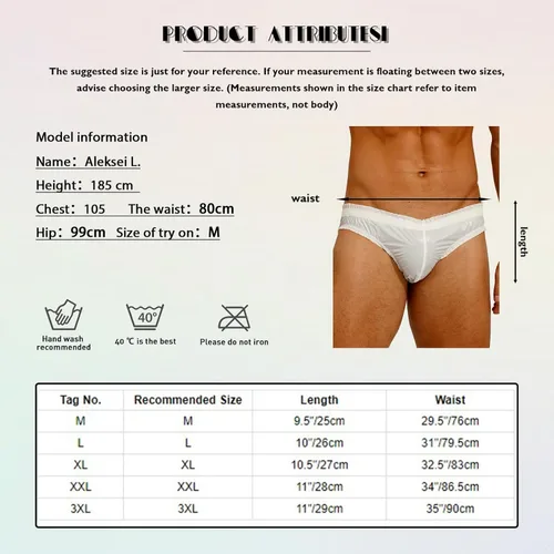 Vista 6 de dPois Calzoncillos de natación impermeables para hombre, ropa interior de natación, pantalones cortos