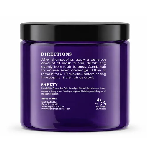 Vista 8 de Botanic Hearth Mascarilla morada para el cabello, para cabello rubio, plateado y gris, sin sulfatos ni parabenos, 8 onzas líquidas