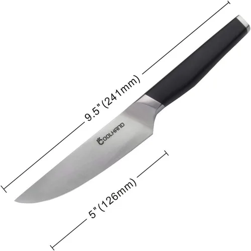 Vista 2 de Cool Hand Cuchillo de chef de 8 pulgadas, cuchillos de cocina, cuchillo Santoku de 7 pulgadas, cuchillo de carne de 5 pulgadas, cuchillo de pelar