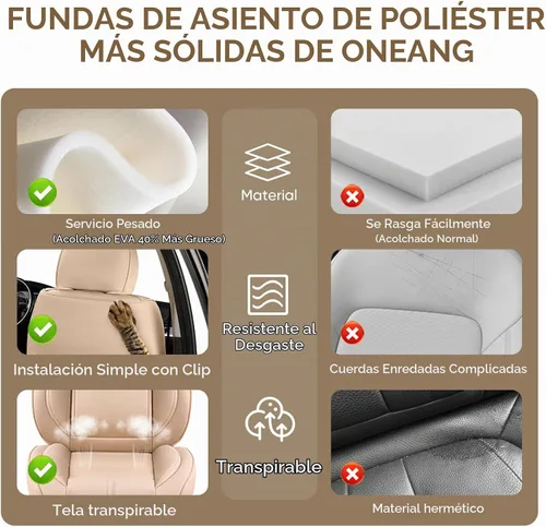 Vista 6 de Fundas de Asiento de Automóvil Accesorios Asiento Delantero Protector de Cojín de Cuero Transpirable Impermeable Funda de Asiento para Automóviles