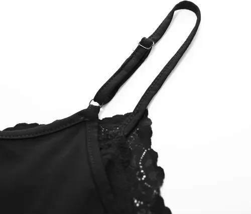 Vista 4 de Kate Kasin Camiseta sin mangas con tirantes delgados ajustables para mujer