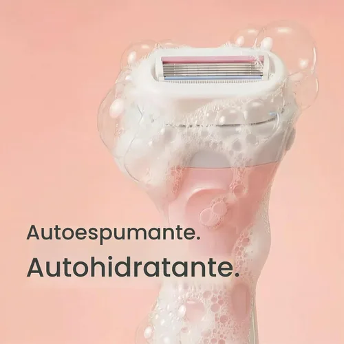 Vista 3 de Schick INTUITION Advanced - Maquinilla de afeitar hidratante para mujer con manteca de karité, 1 mango con 2 recambios