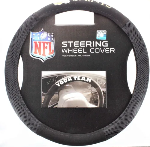 Vista 6 de NFL funda de gamuza de poliéster para volante Negro (Black/Team Colors)