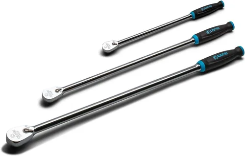 Vista 26 de Capri Tools - Trinquete de perfil bajo de cuadrante de 1/2 pulgada, 72 dientes verdaderos y arco oscilante de 5 grados
