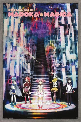 Vista 10 de Trends International Puella Magi Madoka Magica Wall Poster, 34L x 22.4W, Gray Framed Version Versión enmarcada gris