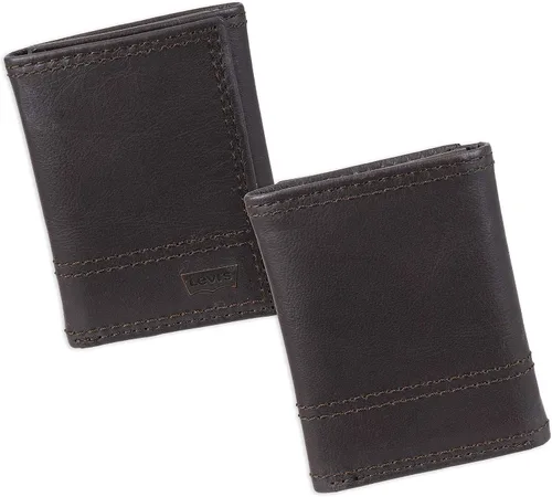 Vista 2 de Levis Mens Trifold Wallet-Sleek and Slim Includes Id Window and Credit Card Holder