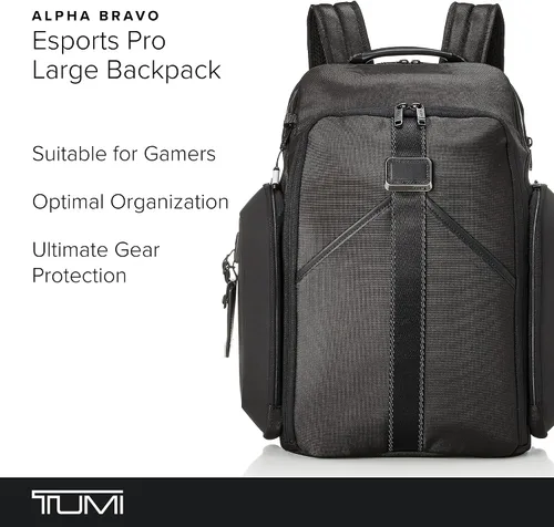Vista 10 de TUMI Alpha Bravo Esports Pro Mochila grande, se adapta a portátiles de 15