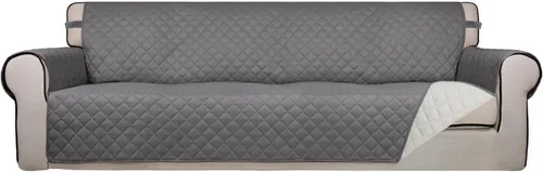 Vista 202 de PureFit - Funda de sofá acolchada reversible, protector de muebles impermeable, funda de sofá lavable con espuma antideslizante y correas elásticas