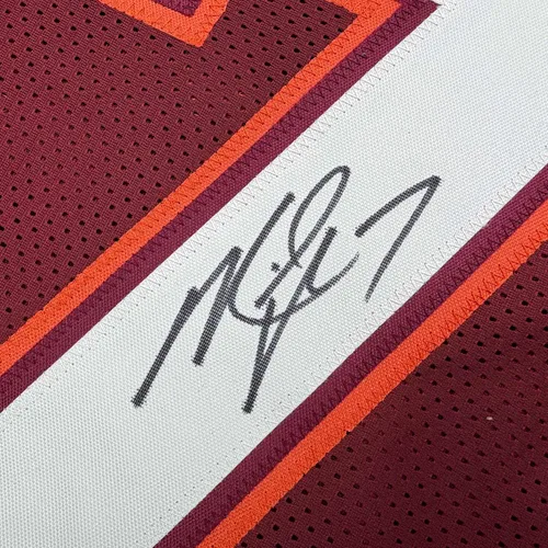 Vista 3 de Camiseta de fútbol con autógrafo Michael Mike Vick Virginia Tech Maroon College PSA/DNA COA