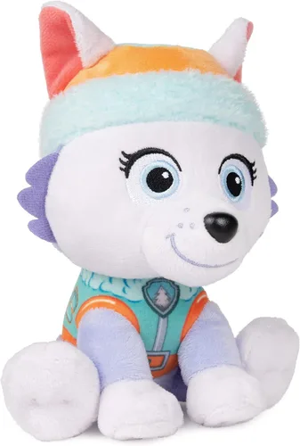 Vista 4 de GUND - Peluche oficial de PAW Patrol Everest en uniforme de rescate en nieve característico, animal de peluche para edades de 1 y en adelante, 15,2