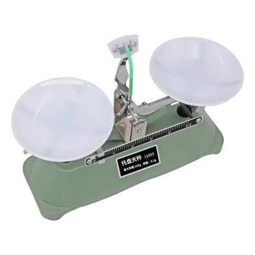 Vista 7 de HHNIULI Lab - Balanza mecánica – Mesa de doble bandeja de equilibrio para laboratorio