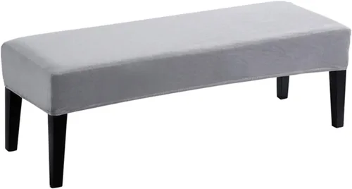 Vista 8 de ele ELEOPTION Fundas de banco de terciopelo elastano, funda elástica para sala de estar, dormitorio, cocina, antideslizante, lavable con correas
