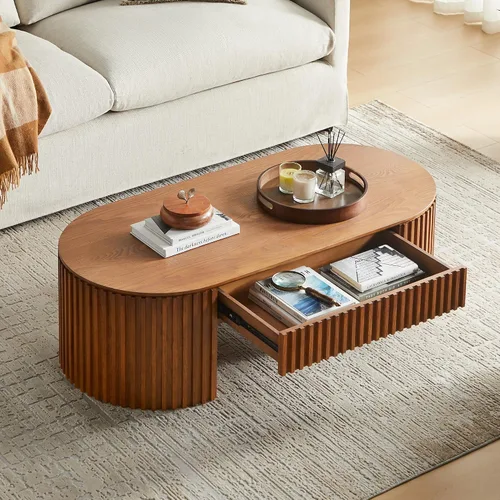 Vista 15 de Mesa auxiliar cuadrada de 31.52 pulgadas con almacenamiento, ratán natural y cuerda de cáñamo, función ajustable, mesa central vintage de granja
