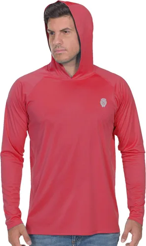 Vista 31 de Camisa de pesca para hombres de manga larga, con protección solar SPF 50+ UV, camiseta tipo sudadera Negro