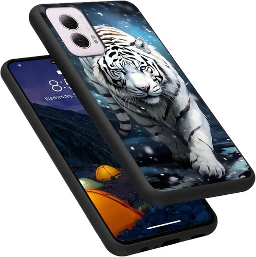 Vista 82 de Funda para Motorola Moto G Play 4G 2024, delgada y ligera, de silicona de TPU suave, color negro, ultrafina, para Motorola Moto G Play 4G 2024, Art