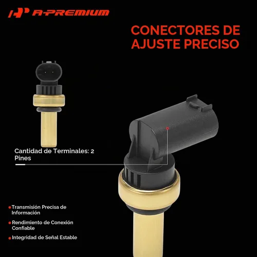 Vista 4 de A-Premium Sensor de temperatura del refrigerante del motor [2 pines] compatible con modelos Chevrolet, GMC, Buick, Cadillac y Saturn - Malibu