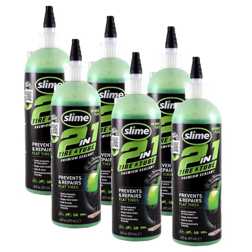 Vista 9 de Slime 10207 Sellador de reparación de pinchazos 2 en 1 para neumáticos y tubos, 2 en 1, premium, prevención y reparación, adecuado para todos