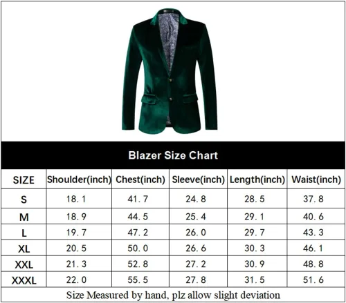 Vista 6 de THWEI Blazer de terciopelo para hombre, chaqueta de traje sólido de moda ajustada