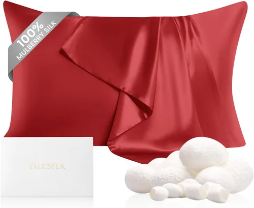 Vista 56 de THXSILK Funda de almohada 100% seda de morera para la salud del cabello y la piel, funda de almohada suave y lisa de 22 momme con cremallera oculta