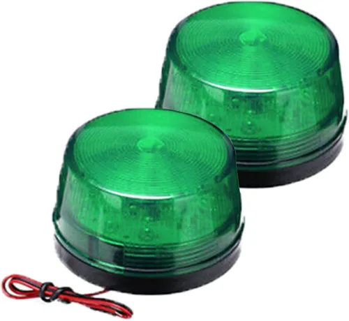 Vista 12 de RUNAAJA - 2 luces LED estroboscópicas azules de 12 V, alarma de emergencia, luz intermitente, lámpara de señal, alarma de seguridad para coche