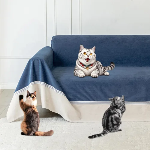 Vista 22 de Protector de muebles contra arañazos para gatos, antideslizante, impermeable, para mantener alejados a los gatos, protectores de sofá aptos