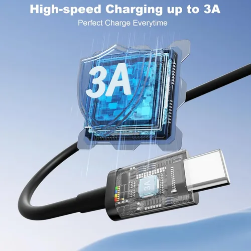 Vista 4 de Cable USB A a USB C para iPhone 18/17/16/15 Cable USB C CarPlay de 3 pies Negro