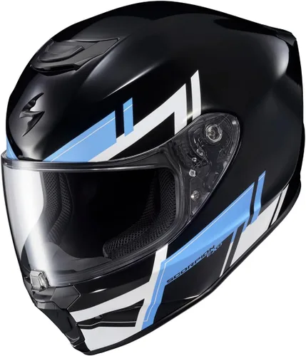 Vista 2 de ScorpionEXO R420 - Casco integral y urbano para motocicleta, de policarbonato, con bolsillos para altavoces, certificación DOT y Snell, para adultos
