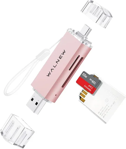 Vista 12 de Lector de tarjetas SD, WALNEW USB 3.0 y adaptador de tarjeta de memoria USB-C a SD/TF para Mac, MacBook, computadora/PC, laptop, iPad, teléfono