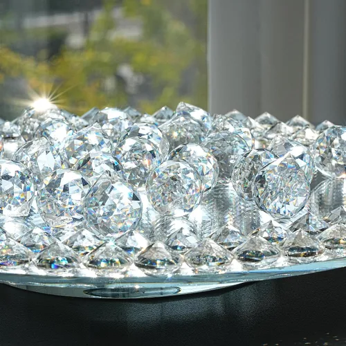 Vista 5 de Crystalsuncatcher - 10 piezas de lámpara de araña de cristal de cristal, piezas de prismas de cristal arcoíris, piezas de bricolaje, adornos de bola