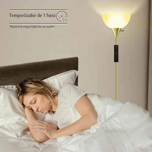Vista 6 de Lámparas de pie para sala de estar, lámparas de pie Torchiere de 71 pulgadas con control remoto, 2700K-6500K temperatura de color y brillo