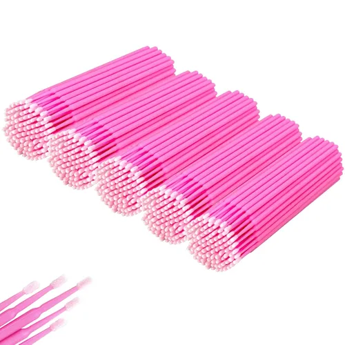 Vista 8 de Brochas micro aplicadoras y hisopos de algodón de microblading – Suministros de belleza de precisión para extensiones de pestañas, maquillaje