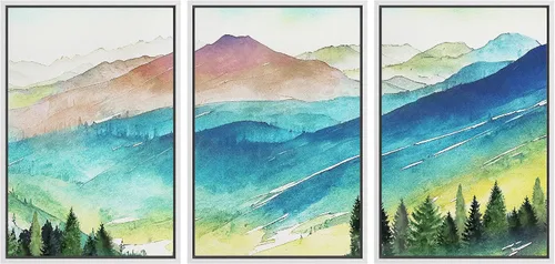 Vista 29 de MUDECOR Lienzo enmarcado para pared, juego de arte de ramo de flores de vida muerta de Marie Frosch, naturaleza, desierto, ilustración, arte