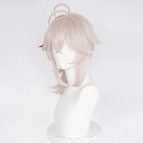 Vista 5 de Alacos Anime Múltiples Roles Pelucas de Cosplay Resistente al Calor Peluca de Fiesta de Halloween + Gorra Gratis (Kazuha)