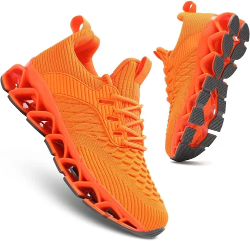 Vista 2 de Zapatos deportivos para hombre sin cordones para correr, caminar, tenis con cuchilla, informales, cómodos, antideslizantes, para el trabajo