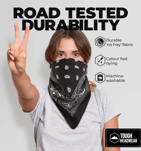 Vista 7 de Diadema grande tipo bandana Pañuelo para hombres y mujeres Paquete de bandana de cachemira Bufanda de vaquero