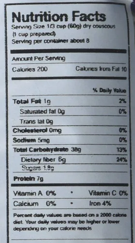 Vista 3 de Dari Cuscús marroquí prémium (trigo entero), 2.2 libras (2.2 lbs)