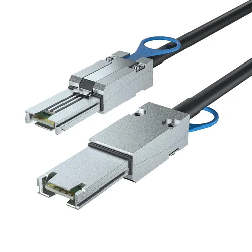 Vista 3 de ipolex Cable híbrido externo Mini SAS HD SFF-8088 a SFF-8088 para servidor, tarjeta Raid y controlador PCI Express, 3.3 ft