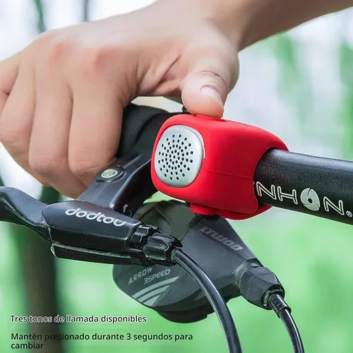 Vista 3 de ROCKBROS Electra - Campana de bicicleta eléctrica para bicicleta, cuernos de bicicleta, campanas de bicicleta resistentes al agua Negro