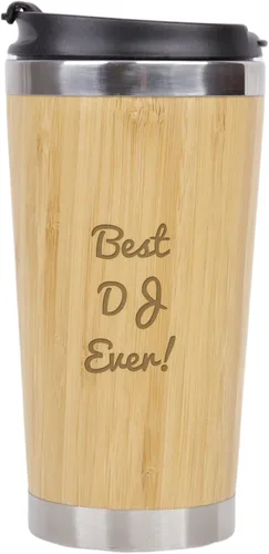 Vista 11 de Best Architect Ever - Vaso de café de bambú de acero inoxidable aislado con tapa, regalos para arquitectos, regalo de arquitecto, regalo