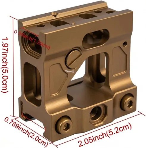 Vista 2 de Gotical Micro Red Dot Riser Mount Picatinny Riser Mounts para T1 T2 H1 H2 Optic Sight Acepta todas las ópticas de micro huella