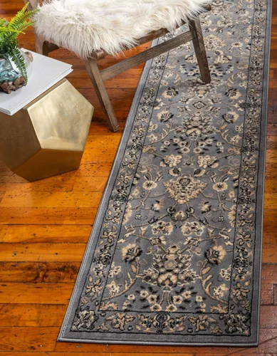Vista 60 de Unique Loom Sialk Hill Collection - Alfombra de área Washington (6' 1" x 9' Rectángulo Burdeos/Crema)