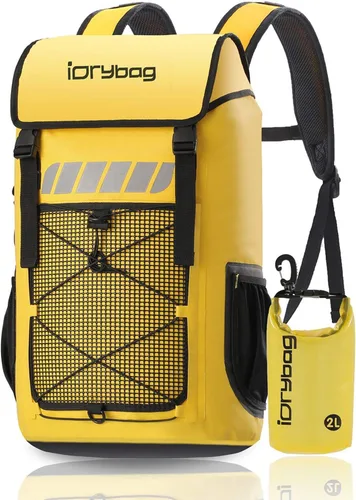 Vista 7 de Mochila impermeable Idrybag para hombres 25L/45L, bolsas secas para kayak, mochila seca para camping y senderismo