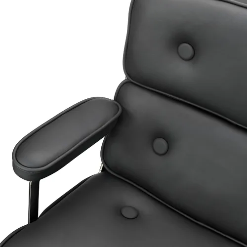 Vista 6 de Silla de oficina ejecutiva ergonómica con respaldo medio, silla de escritorio para computadora, silla giratoria ajustable con sillas de oficina