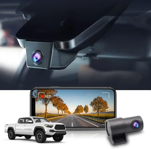 Vista 8 de Fitcamx Cámara de Tablero Delantera 2K y Trasera 1080P se Adapta para Toyota Tacoma 2018 2019 2020 2021 2022 2023 Limited SR5 SR TRD Sport Off-Road