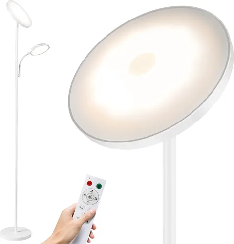 Vista 13 de SUNMORY Lámparas de pie para sala de estar, 48 W/4200 lm, lámpara de pie LED súper brillante con control remoto, lámpara de pie de 69 pulgadas
