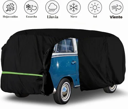 Vista 8 de Funda para coche impermeable para todo tipo de clima, compatible con VW Bus T1 T2 T3 de 1950-1992, Volkswagen Vanagon, funda completa para coche