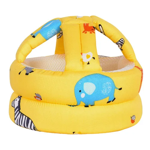 Vista 8 de Casco ajustable para bebé, ligero y suave, ideal para que el bebé aprenda a caminar y gatear. Bosque, gris