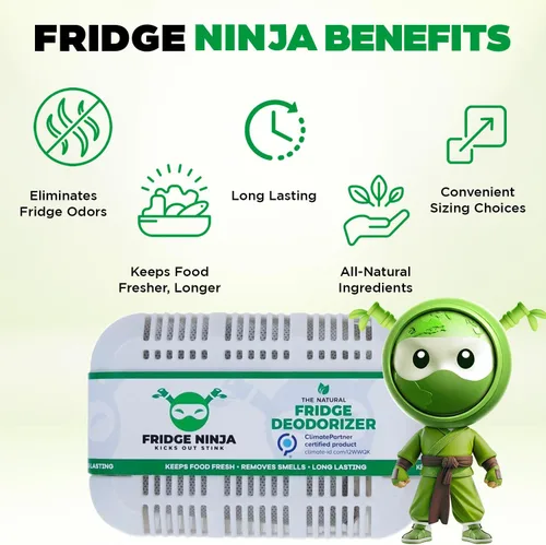Vista 8 de Paquete XL de desodorante para refrigerador y eliminador de olores – Mejor que el bicarbonato de sodio - Eliminador de olores para refrigerador