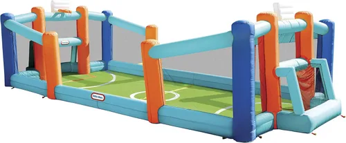 Vista 9 de Little Tikes Jump 'n Slide Bouncer Inflable Incluye Soplador de Servicio Pesado con GFCI, Estacas, Parches de Reparación y Bolsa de Almacenamiento